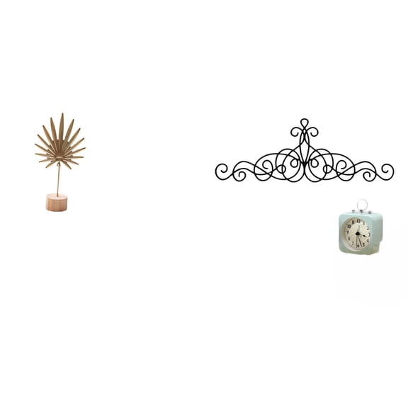 jicheng Leaf Sculpture Metal Wall Art Decor Metal Leaf Statue Scroll Wall Art Decor Plaque Leaf Shaped Figurine Crafts Nordic Creative Ornament Abstract Sculpture for Table Party Home Metal