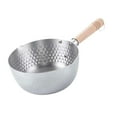 thumbnail image 1 of jicheng Nonstick Saucepan Milk Pot Stainless Steel Flat Pan for Hiking Teahouse Home 22cm, 1 of 9