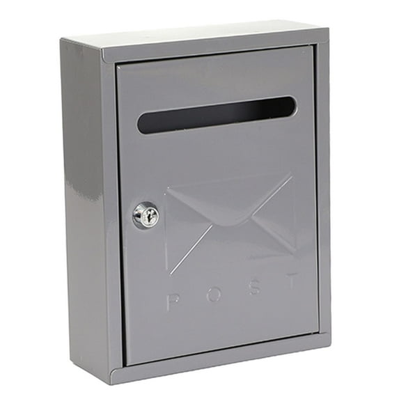 jicheng Outdoor Wall Mount Mailbox with 2 Keys with Slot for Mailings Easily Install Grey