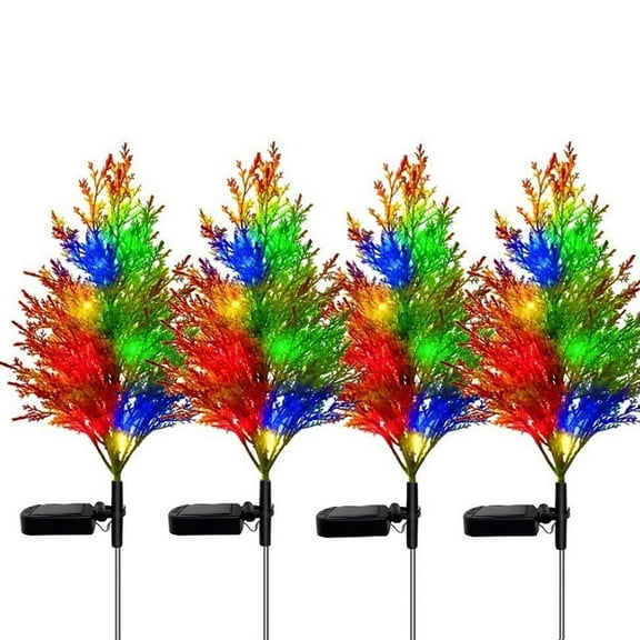 Garden Lamps Christmas Decorations Outside Solar Christmas Tree Garden Stake Lights Outdoor Multi Color Solar Christmas Tree Lights for Outside Christmas Yard Holida garden light