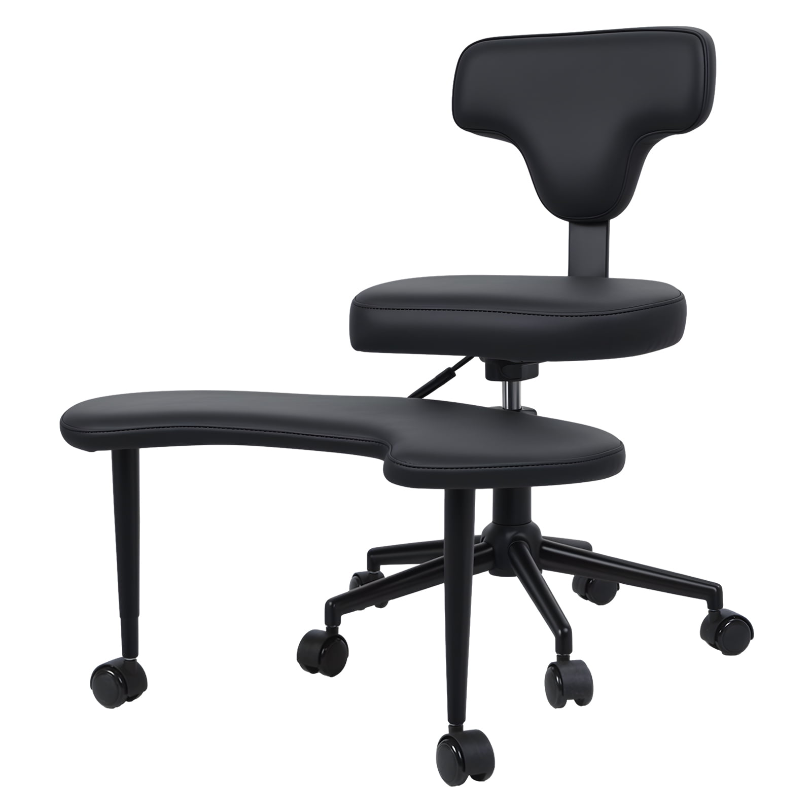 jiemuces ADHD Desk Chair, ADHD Chair for Adults, Cross Legged Office Chair with Wheels, Criss