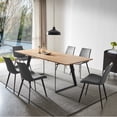 thumbnail image 1 of jiexi Modern mid-Century Dining Table Dining Table and Chairs for 6 Rectangular Wooden Dining Table Expandable Dining Table Space-Saving Multifunctional Dining Table, 1 of 6