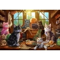 thumbnail image 1 of jigsaw Puzzles 1000 pieces for adults Kittens cats in The Kitchen Formation wooden Challenging Puzzles Perfect for Game Nights 29.5'' x 19.6'', 1 of 5
