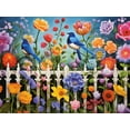 thumbnail image 1 of jigsaw Puzzles 50 pieces for adults Birds flowers fences Formation wooden Challenging Puzzles Perfect for Game Nights 7.9'' x 5.9'', 1 of 5