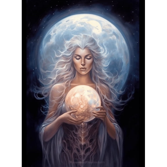 jigsaw Puzzles 50 pieces for adults Moon Goddess Formation wooden Challenging Puzzles Perfect for Game Nights 7.9'' x 5.9''