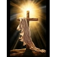 thumbnail image 1 of jigsaw Puzzles 500 pieces He is Risen Jesus Cross Formation wooden Challenging Puzzles Perfect for Game Nights 20.4'' x 14.9'', 1 of 5