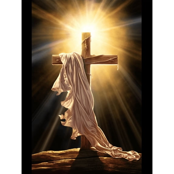 jigsaw Puzzles 500 pieces He is Risen Jesus Cross Formation wooden Challenging Puzzles Perfect for Game Nights 20.4'' x 14.9''