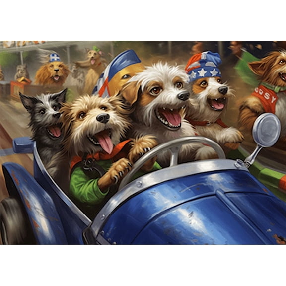 jigsaw Puzzles 500 pieces Racing Dog Formation wooden Challenging Puzzles Perfect for Game Nights 20.4'' x 14.9''