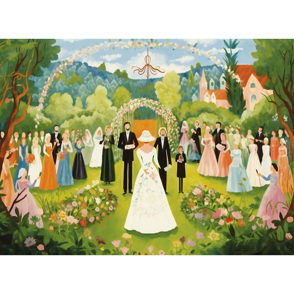 jigsaw Puzzles 500 pieces Romantic Wedding Gift for Wedding Formation wooden Challenging Puzzles Perfect for Game Nights 20.4'' x 14.9''
