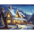 thumbnail image 1 of jigsaw puzzles 1000 pieces for adults Holiday National house Merry Christmas Xmas Vacation Formation wooden Challenging Puzzles Perfect for Game 29.5'' x 19.6'', 1 of 5