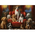 thumbnail image 1 of jigsaw puzzles 50 pieces for adults Christmas Love My Dogs party Formation wooden Challenging Puzzles Perfect for Game 7.9'' x 5.9'', 1 of 5