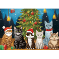 thumbnail image 1 of jigsaw puzzles 50 pieces for adults Kitten cats Christmas tree Formation wooden Challenging Puzzle Perfect for Game Night 7.9'' x 5.9'', 1 of 5