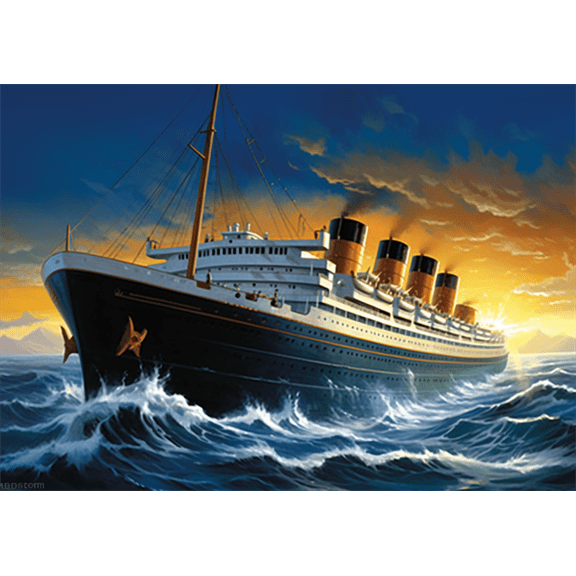 jigsaw puzzles 500 pieces Cruise ship sunken Atlantic cruise ship wooden Challenging Puzzle Perfect for Game Nights 20.4'' x 14.9''