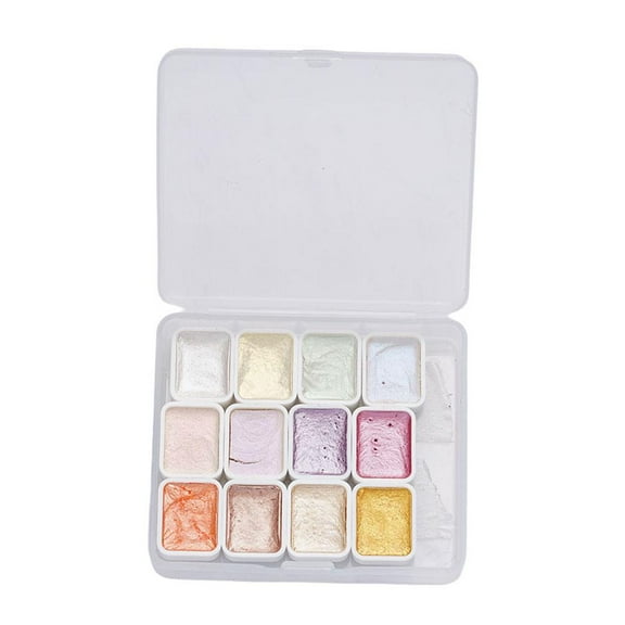 jileijar 12/24 Colors Metall Watercolour Paints Milky Galaxy Pigment Painting Color O9U7