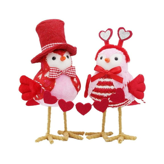 jileijar 2pcs St. Patrick’s Day Featherly Friends Birds - Cute Tabletop Decoration Birds with Hat, St. Patrick’s Day Decorations, Farmhouse Style Bird Figurines for Indoor Display