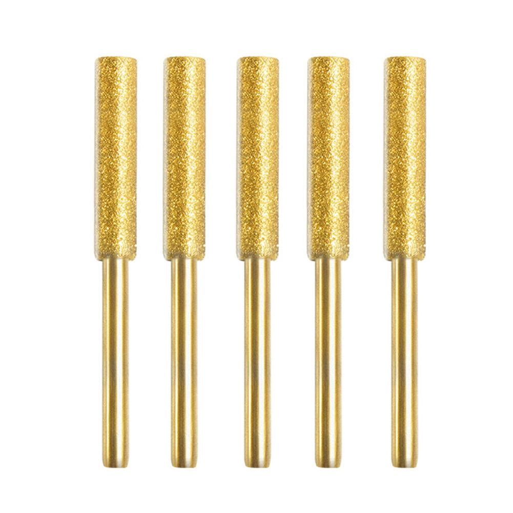 jileijar 5Pcs Grinding Head Sharpening Burr Wear Resistant Emery Grinding Stone- O1R6
