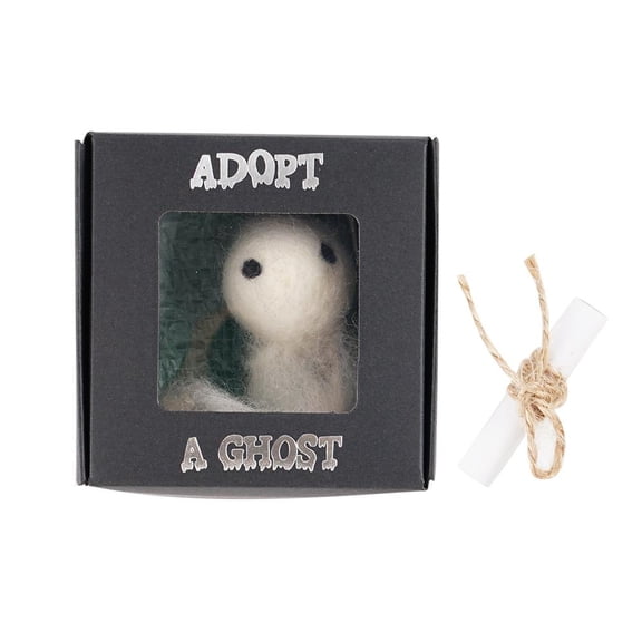 jileijar Adopt A Ghost Cute Little Pocket Ghost with A Tiny Scroll Mini Plush Ghost-Doll