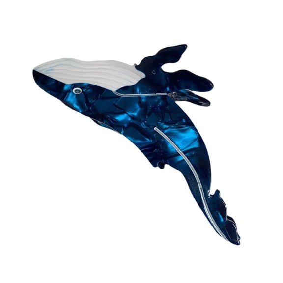 jileijar Blue Whale Hair Claw Acetate Hair Clips For Women Catches Clip Hair Claw`~ T4P0
