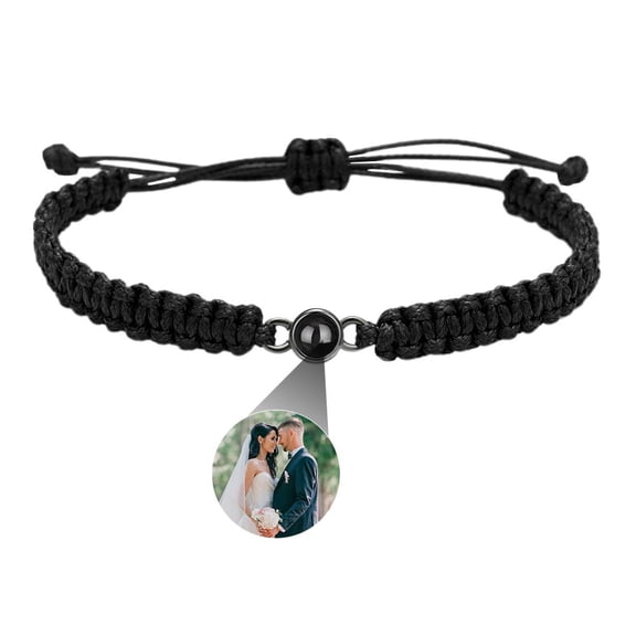 jileijar Custom Photo Bracelet with Picture Inside Personalised Photo Projection Bracelet N7Y2