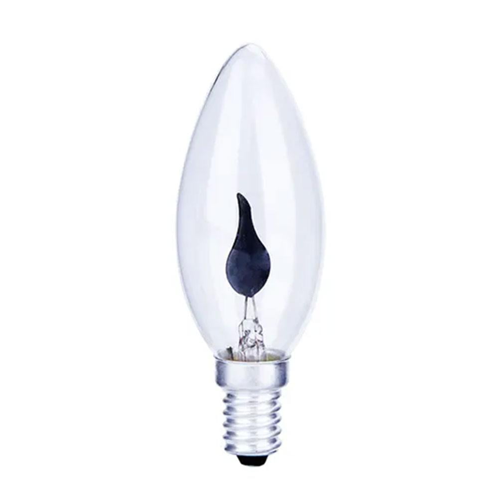 jileijar Flicker Flame Light Bulb Halloween, 3W Flicker Flame Candle ...