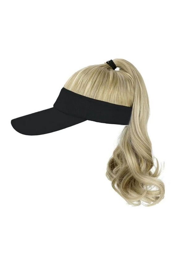 Hat Wig for Women Baseball Cap Wig, Hair Extensions Ponytail Cap Wig, Outdoor Hat Wig Hat K5W8