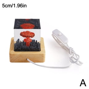 jileijar LED Atomic Bomb Model Night Light,2024 Nuclear Explosion Bomb Mushroom Cloud Lamp,Mushroom Cloud Resin Bedside Lamp,Atomic Bomb Model Atmosphere Lamp S0W7