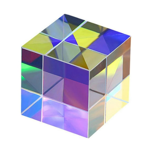 jileijar Magic Optic Prism - Optical Glass Prism, Multi-Color Toy Desktop Decoration Gift Y7E9