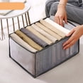 thumbnail image 1 of jileijar RYGRZJ Wardrobe Clothes Organizer - 7/9 Grids Drawer Organizer for Clothing, Foldable Closet and Storage Basket, Mesh Separation Box for Thin Jeans, Trousers, T-Shirts, Skirts, 1 of 1