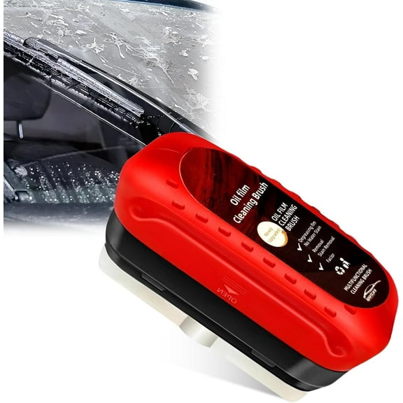 Jimin Automotive Oil Film Cleaning Brush,Glass Cleaning Board, Oil Film Cleaner for Window Remove Dirt Improve Clarity and Visibility, Enhance Visual Effect of Automotive Windshield