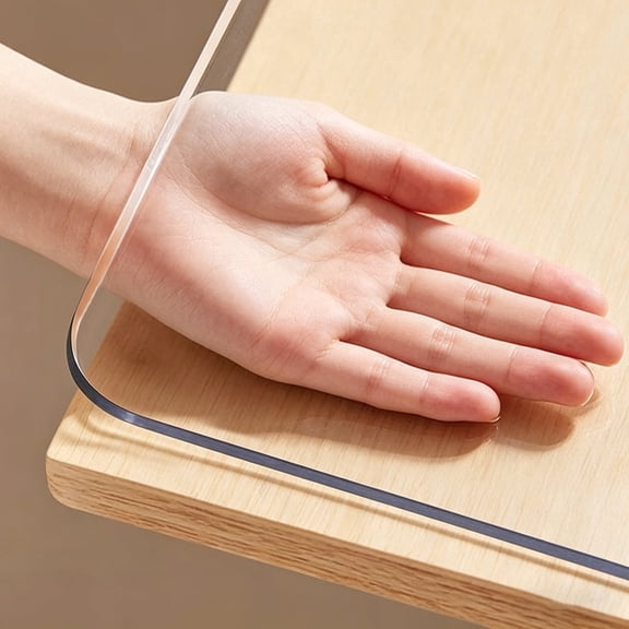 JINGIHE Clear Table Cover Protector 24 x 48 Inch, 2mm Thick Plastic Table Cover Rectangle,PVC Clear Table Protector,Desk Protector Mat for Kitchen, Dresser, Writing Desk,Dining Room Table