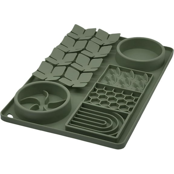 jimin Slow Feeder Bowl, Silicone Lick Mat with Suction Cups for Dog Cat, Snuffle Mat for Pet Smell Training, Puzzle Toys for Bored Puppy, Interactive Sniff Mat for Slow Eating and Keep Busy