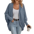thumbnail image 1 of jinghuiyue Women Long Sleeve Cardigans Casual Batwing Sleeve Knitted Coat Loose Open Front Sweater Outwear S, 1 of 5