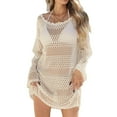 thumbnail image 1 of jinghuiyue Women Swimsuit Crochet Cover Up Summer Bathing Suit Swimwear Mesh Knit Beach Dress Vacation Outfits S, 1 of 7
