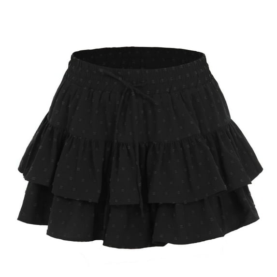 jinghuiyue Women's Mini Pleated Skirt High Waisted Ruffle Tennis Skirts Sports Skater Running Skorts with Shorts Pockets M