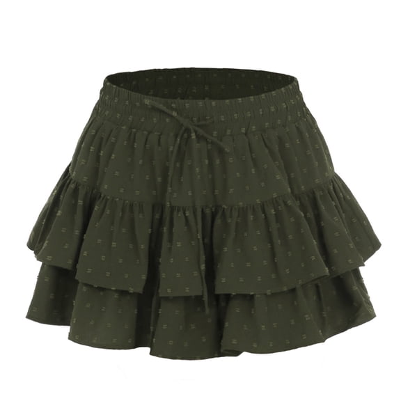 jinghuiyue Women's Mini Pleated Skirt High Waisted Ruffle Tennis Skirts Sports Skater Running Skorts with Shorts Pockets S