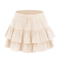 jinghuiyue Women's Mini Pleated Skirt High Waisted Ruffle Tennis Skirts Sports Skater Running Skorts with Shorts Pockets S