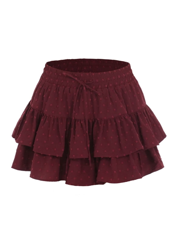 Women's Mini Pleated Skirt High Waisted Ruffle Tennis Skirts Sports Skater Running Skorts with Shorts Pockets XL
