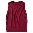 thumbnail image 1 of jinghuiyue Women's Sleeveless Sweater Vest Casual Crew Neck Ribbed Knit Pullover Tops Loose Fit Spring Fall Clothes XL, 1 of 4