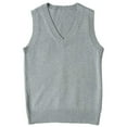 thumbnail image 1 of jinghuiyue Women’s V Neck Sweater Vest School Uniform Solid Color Sleeveless Knit Sweaters Pullover Tank Tops S, 1 of 6