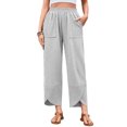 thumbnail image 1 of jinghuiyue Womens Baggy Wide Leg Pants Casual Loose Elastic High Waisted Palazzo Harem Pants with Pockets M, 1 of 7
