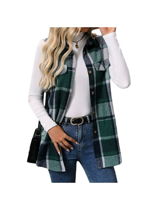 トップス 21AW  peak QUILTED FLANNEL VEST Zilcremo Women Winter Buffalo Plaid Jacket Vest Padding