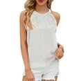 thumbnail image 1 of jinghuiyue Womens Sequin Halter Tops Sparkle Shimmer Tanks Tops Sleeveless Shiny Ruched Sparkly Glitter Party Shirt Country Concert Disco Outfits M, 1 of 7