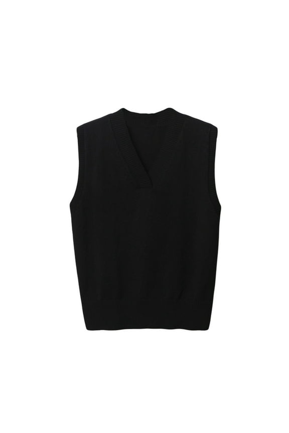 Womens Sweater Vest V Neck Sleeveless Knitwear Tops Classic Pullover Vests Casual Business Fashion M