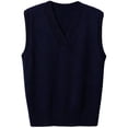 thumbnail image 1 of jinghuiyue Womens Sweater Vest V Neck Sleeveless Knitwear Classic Pullover Vests Casual Business Fashion Tops XL, 1 of 7