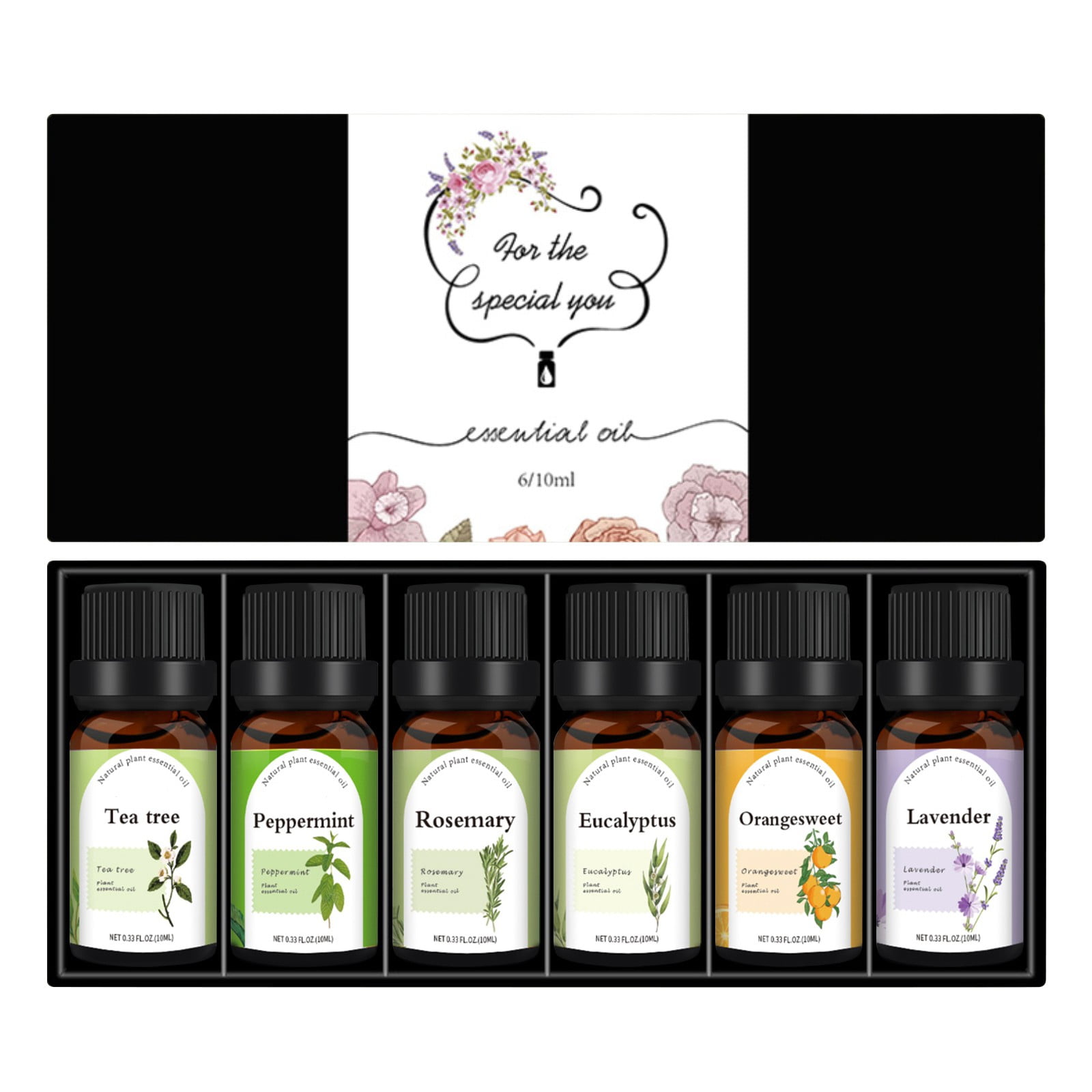 jinhua058 6PCS/10ML Candle Unilateral Sweet Orange Aromatherapy Teatree