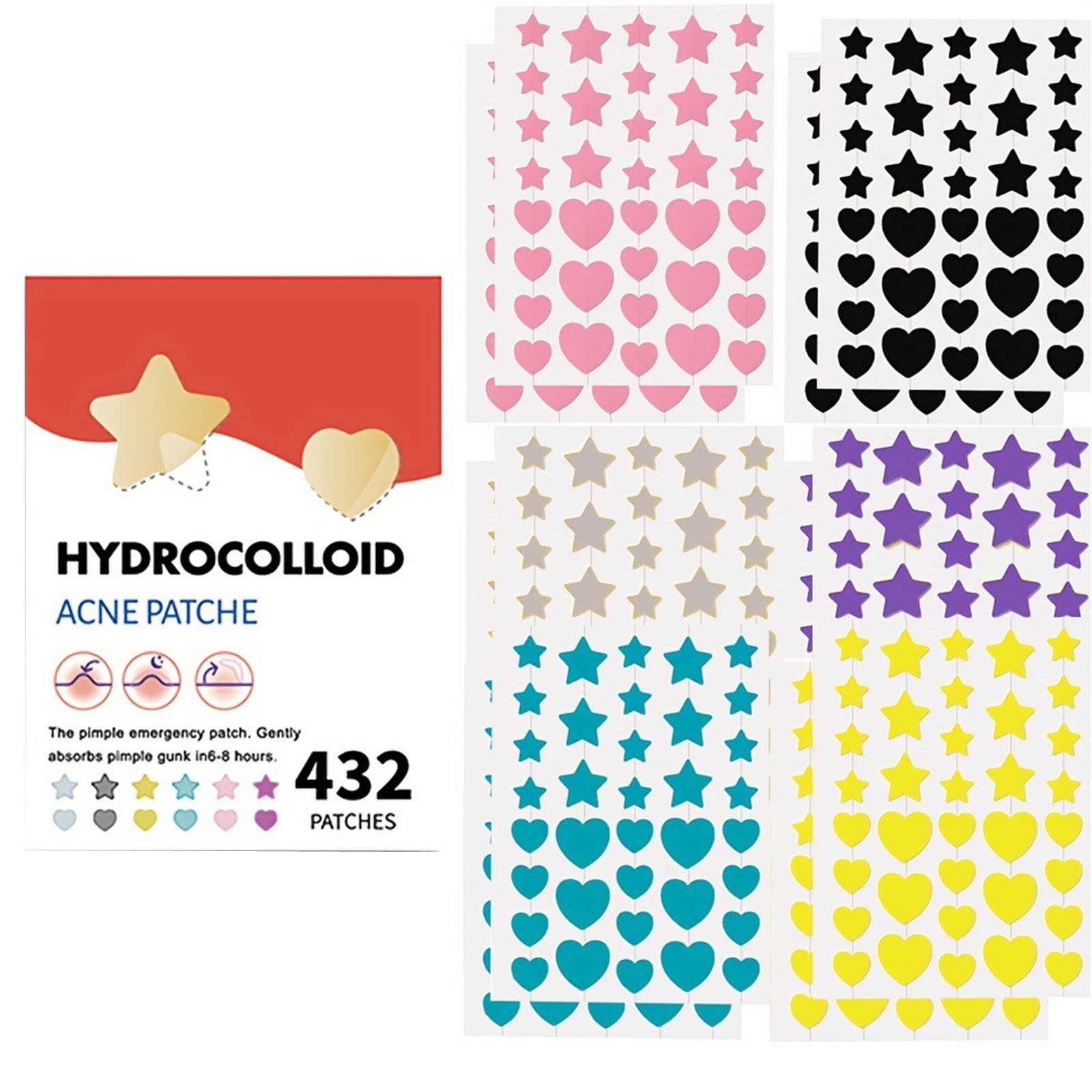 jinhua058 Mixed Color Large Volume Star Acne Patch Mild Nonirritants