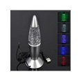 jinzhoueqb 3D Rocket Multi Color Changing Lava Lamp RGB LED Glitter