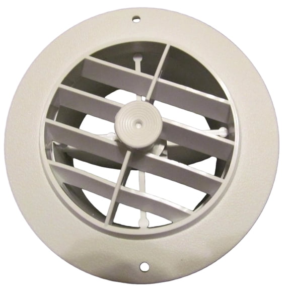 jioovziy 5 1/2" Face 4" Back Round Rotaire Grille Damper Heat AC Register Vent