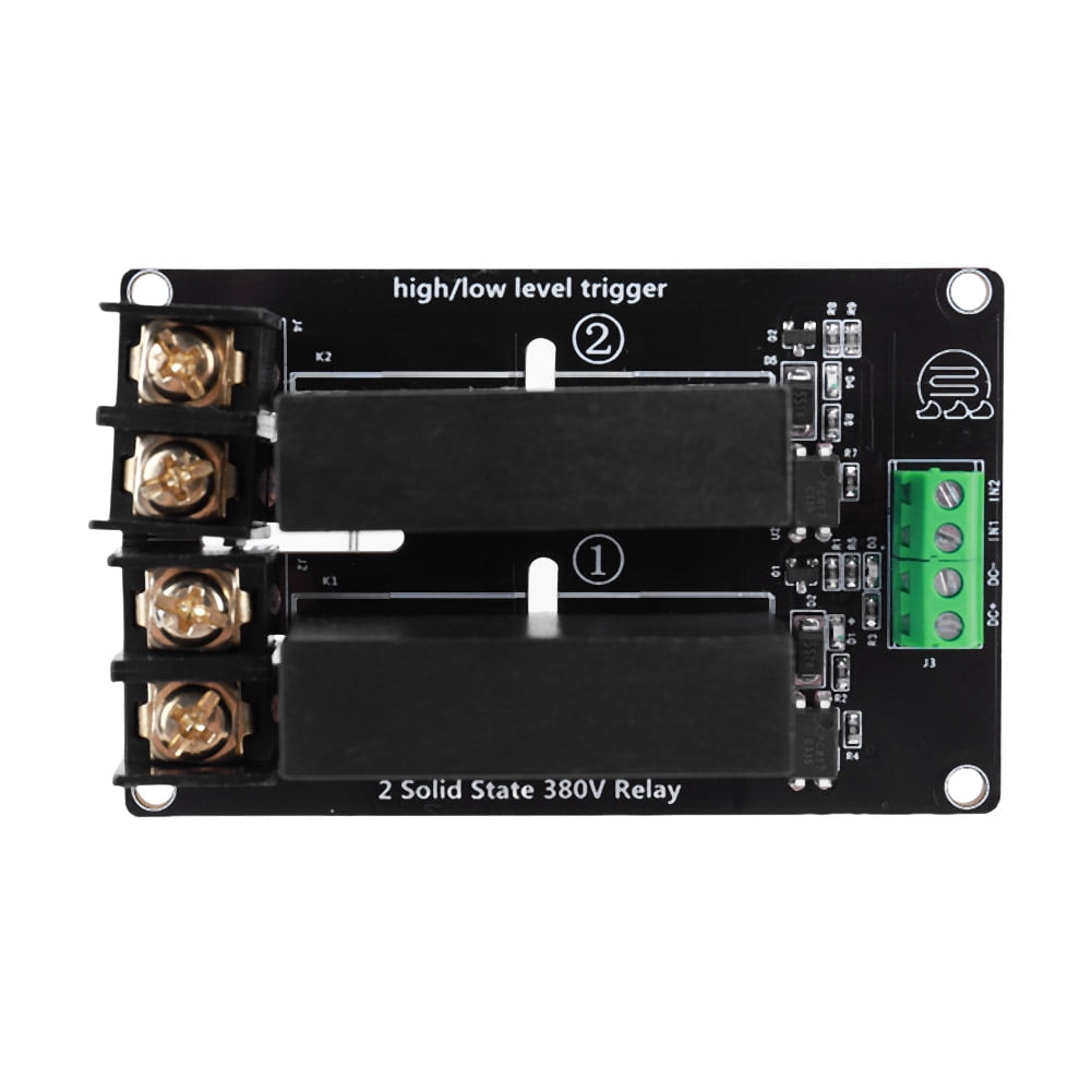 jixopn 380V 8A 2 Channel Solid State Relay Board SSR Switch Controller