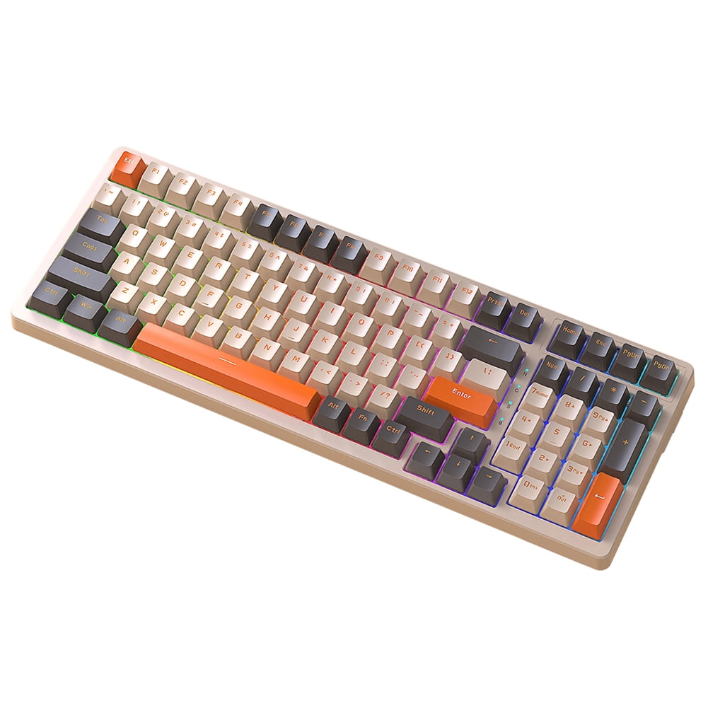 jixopn K98 Mechanical Keyboard 100Key Silent Keyboard for Desktop
